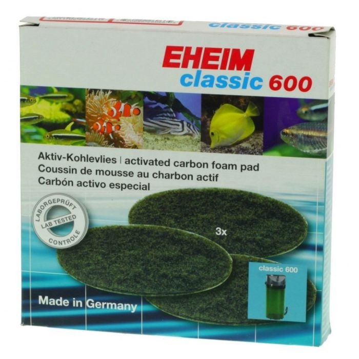 Фільтруючі прокладки для Eheim Classic 600 (2628170) з активованим вугіллям
