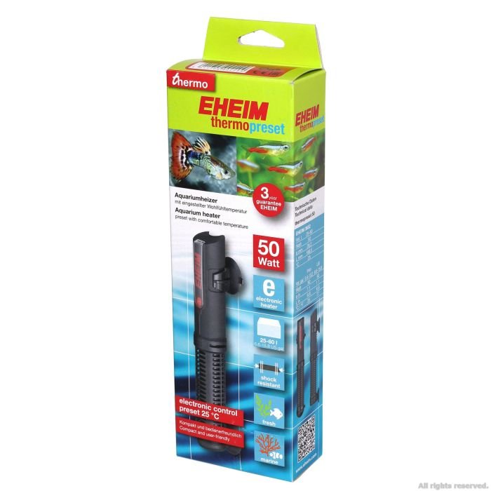 Eheim thermopreset 50W (3652010) нагрівач 25°C для акваріумів від 25л до 60л.