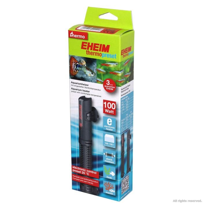 Eheim thermopreset 100W  (3654010) нагреватель 25°C для аквариумов от 100л до 150л.