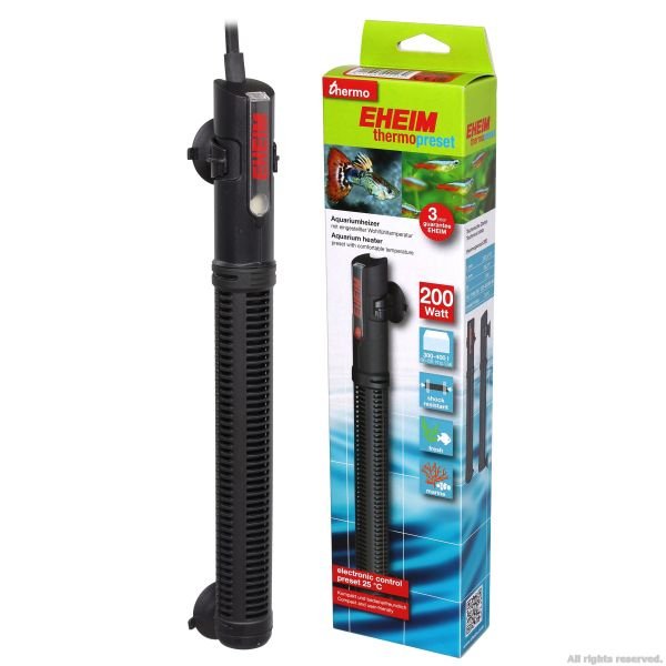 Eheim thermopreset 200W (3657010) нагреватель 25°C lля аквариумов от 300л до 400л/