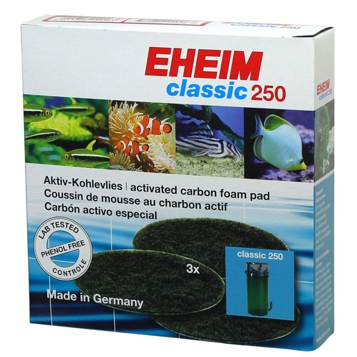 Фільтруючі прокладки для Eheim Сlassic 250 (2628130) з активованим вугіллям 